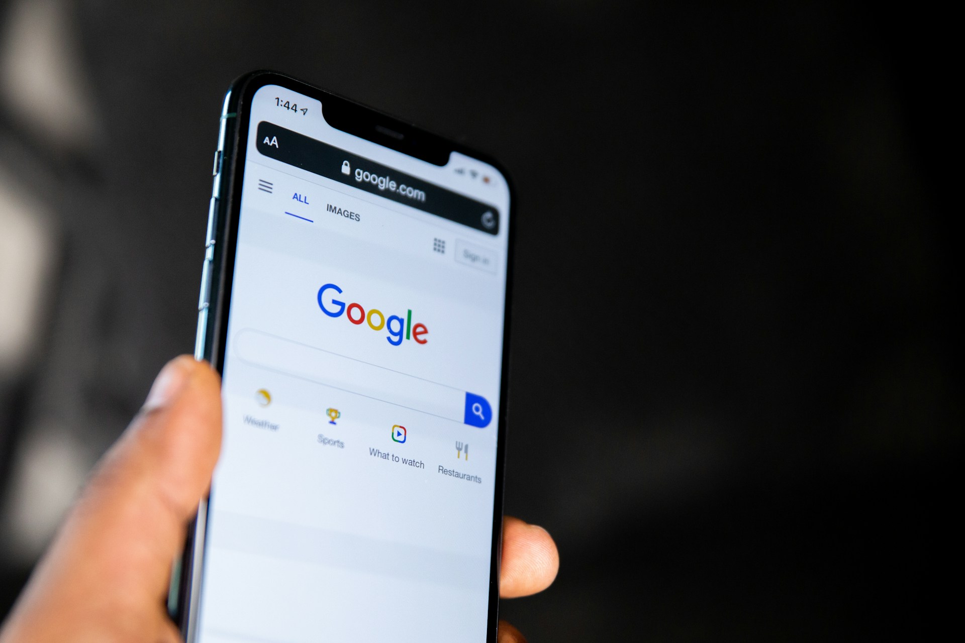 De Google-zoekpagina